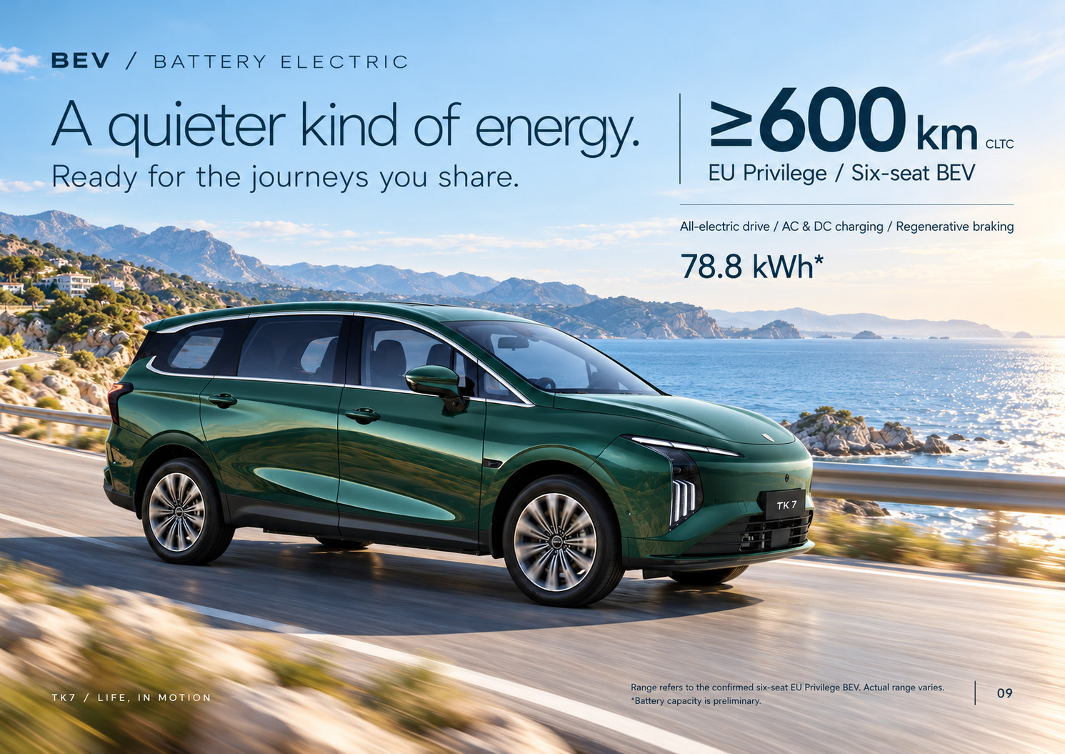 TK7 battery-electric brochure page